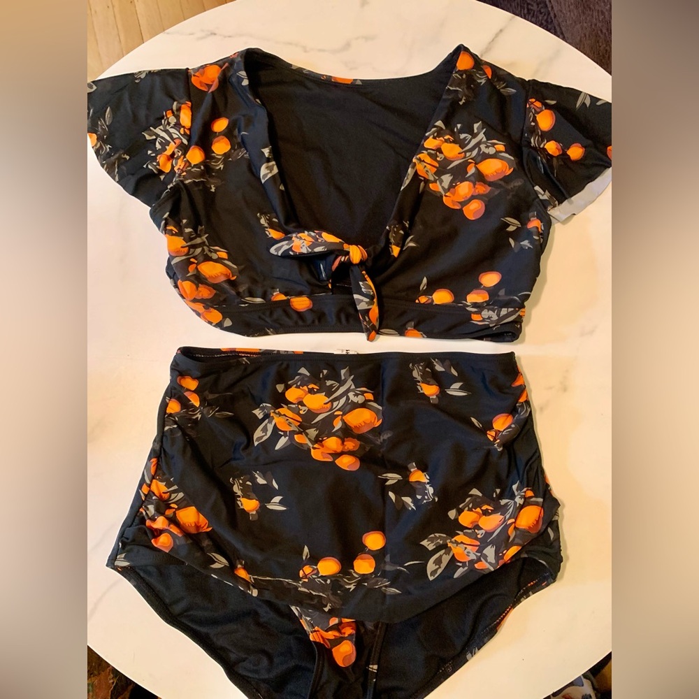Retro Two Piece Bathing Suit